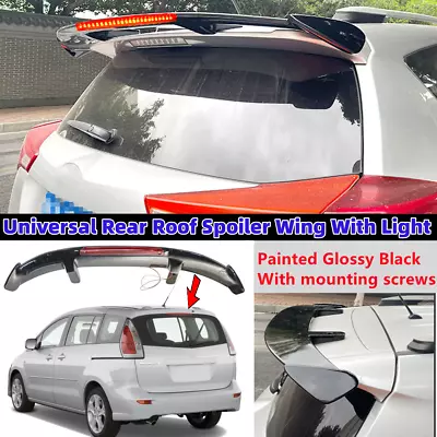 Universal Fit For Mazda 5 2006-2010 Gloss Black Rear Roof Spoiler Wing W/Light • $86.20