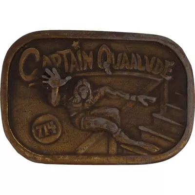 Rare 77 Capt Quaalude 714 Drugs Ludes Hippie Disco Boho 70s Vintage Belt Buckle • $690