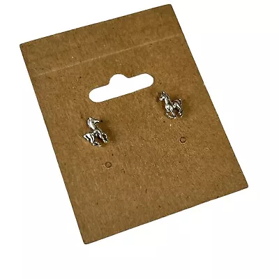 Sterling Silver 925 Horse Tiny Stud Earrings USA Made Surgical Steel Post • $11.50