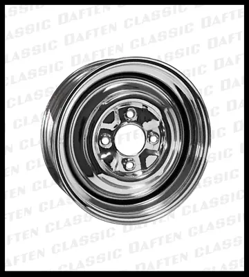 1968-77 VW Beetle Chrome Smoothie Wheel 15x5.5J Wide Vokswagen Bug AC601136SC • $220