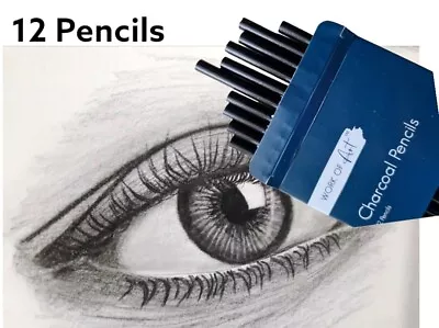 2 X 12 Charcoal Pencil Set Artist Blending School Craft Art Sketching Drawing  • £3.99