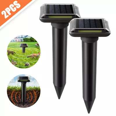 LOT Packs Solar Power Ultrasonic Mice Gopher Mole Pest Snake Repellent Repeller • $13.09