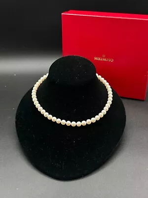 Mikimoto 18K White Gold Pearl Necklace 16  • $306