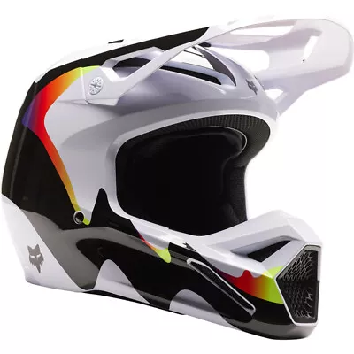 NEW Fox V1 Kozmik Black/White Motocross Dirt Bike Helmet • $199