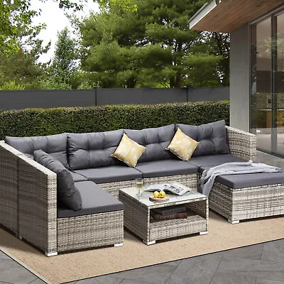 $799.90 • Buy Livsip 6 Seater Outdoor Lounge Furniture Wicker Set Sofa Rattan Table Setting