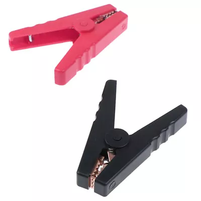 2pcs Large 100A Crocodile Alligator Clips Car Battery Chargers Insulated Clam-u- • £5.43