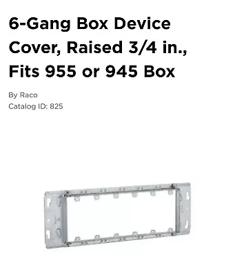 ⚡️Hubbell RACO 825 Switch Box Cover 6 Gang Raised 3/4”⚡️ • $21.12