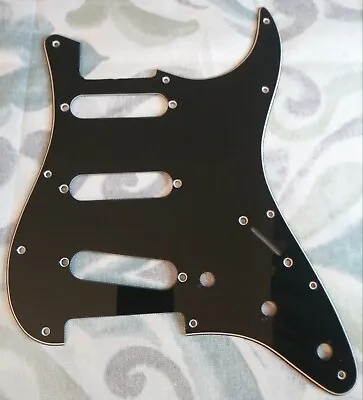 $15 • Buy Black Pickguard - S-S-S - Fits Xaviere Strat Style Electric Guitars