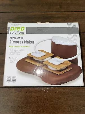 Progressive Prep Solutions Microwave Smores Maker Brown White Unique Design • $19.99