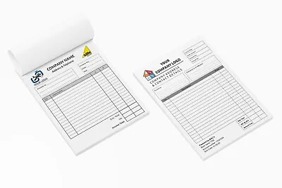 A5 Invoice Receipt Pad Book FREE P&P Personalised NCR PAD DUPLICATE SETS • £9.20