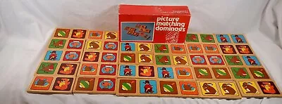 Vintage Wood Picture Matching Dominoes (1974 Galt Toys) Complete • $24.99