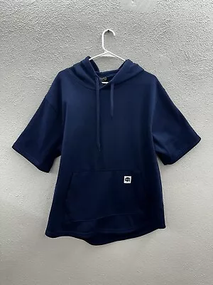 Buffalo Outdoor Mens Sweatshirt Size Large Blue Fleece Short Sleeve Hooded • $34.98