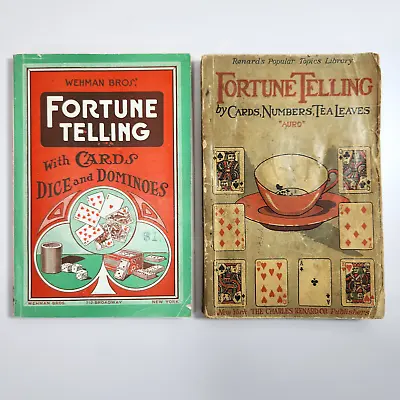 Vtg Fortune Telling Books Cards Dominoes Tea Leaves 1920s Wehman Bros Renard Co • $75.65