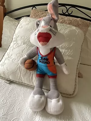 VINTAGE Hunter Leisure SPACE JAM Bugs Bunny Soft Toy Plush With Basketball 48cm • $33