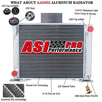 $229 • Buy 4-Row Aluminum Radiator Fit Ford Ranger V8 Engine Swap 1982-1994 1985 1986 1993