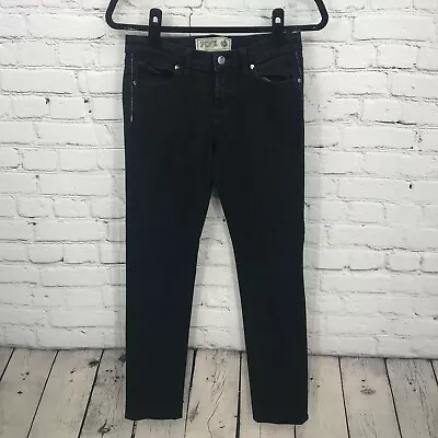 Victorias Secret Jeans Womens 4 Black Low Rise Skinny Stretch Pockets Casual • $9.20