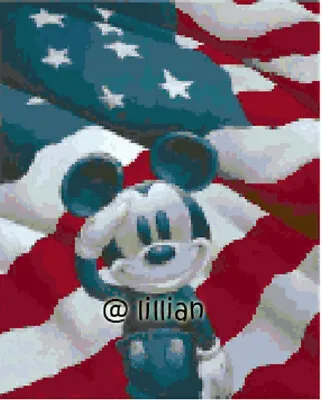 New MICKEY MOUSE SALUTE Counted Cross Stitch PATTERN • $3.71