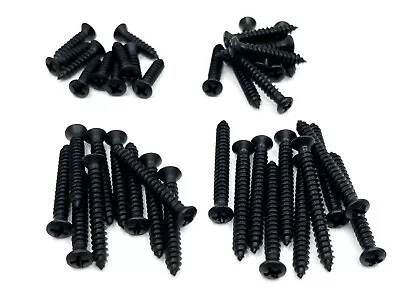 $9.40 • Buy 40pc #8 W/6 Phillips Oval Head Black Automotive Interior Trim Screws Fits Ford