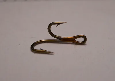 20 Mustad & Son #14  Double Ryder Hooks Ringed Bronzed Brazed Norway 35890 • $12.99