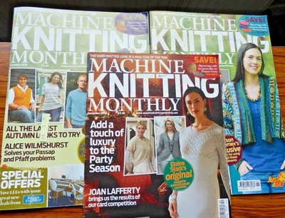 £4 • Buy Machine Knitting Monthly 3 Consecutive Magazines From 2010 Oct, Nov, Dec