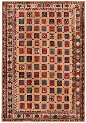Vintage Hand-Knotted Area Rug 6'7  X 9'8  Traditional Wool Carpet • $843.60