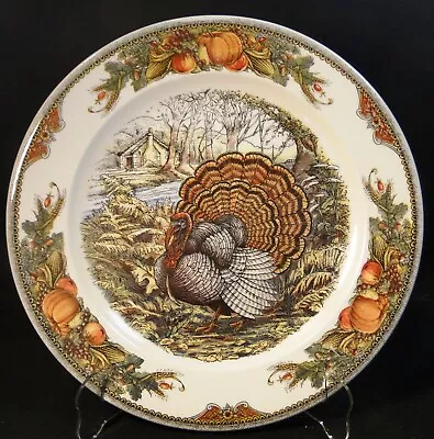 Queen's Harvest Bounty Dinner Plate 10  Turkey England Excellent • $24.99