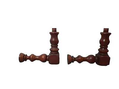 2 Two Wooden Spindles Legs Elbows 4 5/8  Inch Crafts Home Decor Furniture • $12.75