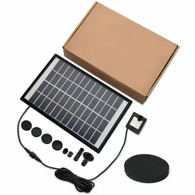 5W Solar Panel Fishpond Water Feature Pump Garden Pool Pond Aquarium Fountain • £23.98