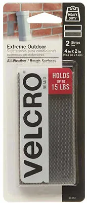 Velcro Extreme Outdoor Fasteners Peel & Stick All Weather Rough Surfaces 4  X 2  • $8.95