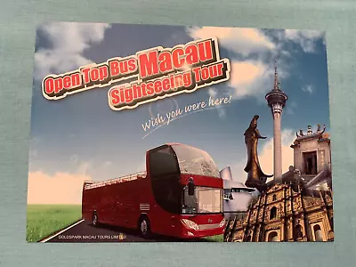 Jumbo Postcard Open Top Bus Macau Sightseeing Tour Postcard Unposted 7  X  5  • $2