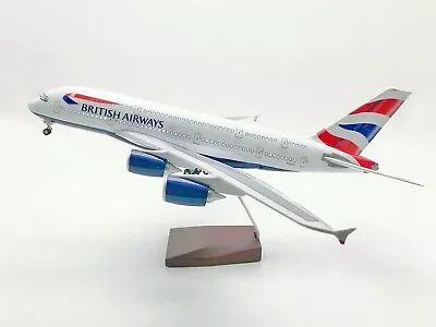 British Airways A380 Airplane Large Plane Model  LED Model Airplane 45Cm • $107.87