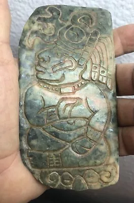 Pre-Columbian  Mayan  Jade  Warrior Plaque / Pendant  Aztec Olmec Make An Offer • $850