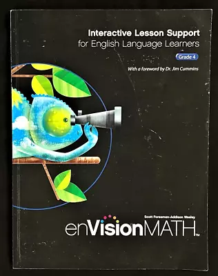 4th Grade - EnVision Math - INTERACTIVE LESSON SUPPORT For ELL  (2011 Pearson) • $18.99