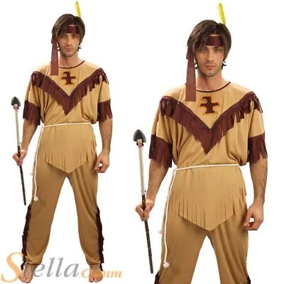 £14.99 • Buy Mens Indian Native American Wild West Western Fancy Dress Costume Adult Outfit