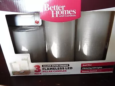 Set Of 3 Flameless Candles With Remote. • $12.95