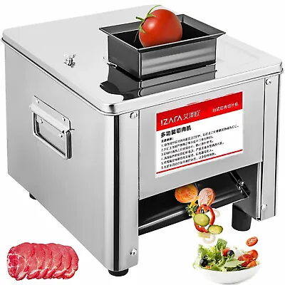 220V 850W Commercial Meat Cutting Machine Cutter Stainless Steel Slicer 150Kg/H • £140.39