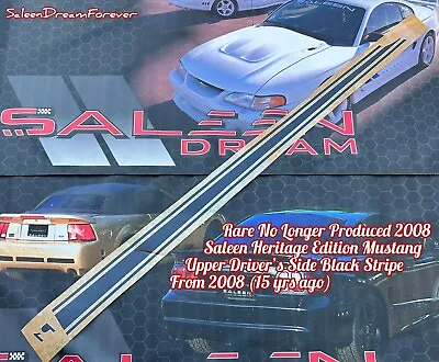 Rare Saleen Heritage Mustang Black Upper Passenger Side Door Decal Nos H281 H302 • $38