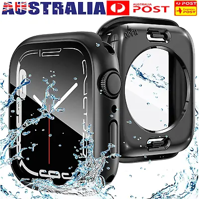 $15.99 • Buy For Apple Watch Series 8/7/6/5/4/SE Full Cover Screen Protector Waterproof Case