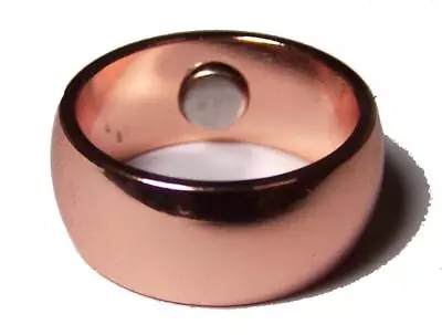 SOLID COPPER WEDDING BAND RING W MAGNET JL656 Mens Womens Jewelry Magnetic Pain • $6.95