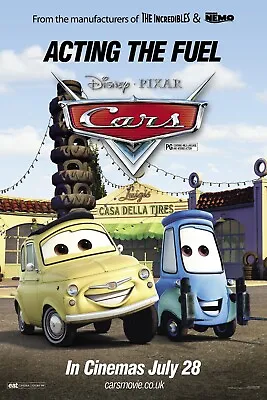 2006 Disney Pixar Cars Movie Poster 11X17 Lightning McQueen Mater Doc 🌵🍿 • $12.83