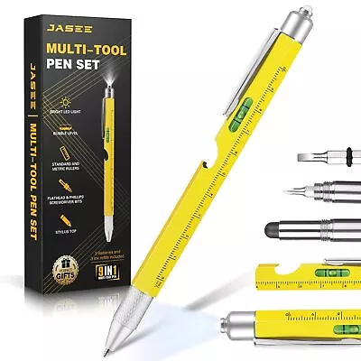 Gifts For Men 9 In 1 Multitool Pen Set Cool Gadgets For Men Dad Him (Yellow) • $17.80