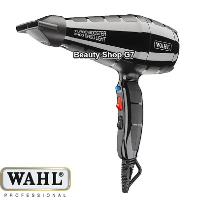 $92.80 • Buy Professional Hair Dryer Wahl Turbo Booster 3400 Ergolight 2400W *Made In Italy*