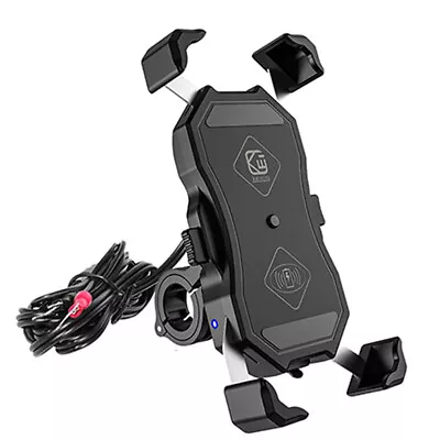 Motorcycle Cell Phone Holder Handlebar Mount Wireless Charging For Honda Grom • $33.99