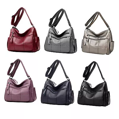 Multi-layer Soft Leather Leisure Crossbody Shoulder Bag Handbags Purse For Women • $50.39