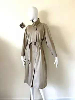 Vintage Burberry Macintosh Trench Ladies With Wool Liner S14/16 Freeukdelivery • £315