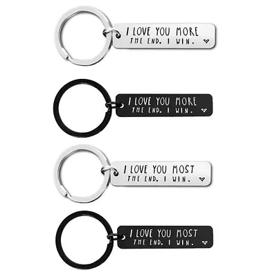 I Love You More Most The End I Win Keychain Valentines Keyring Gift Wife Husband • £3.99