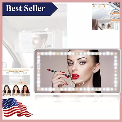 Portable Makeup Mirror With Smart Touch Controls - Compact Car Vanity Solution • $53.95