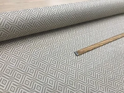 Damask Curtain Fabric GEOMETRIC Material 140cm Wide Upholstery Blinds Drapes • £21