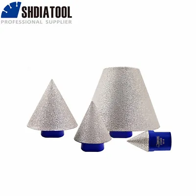 35/50mm Diamond Cone Milling Bit Ceramic Tile Chamfering Finger Hole Saw Cutter • £14.59