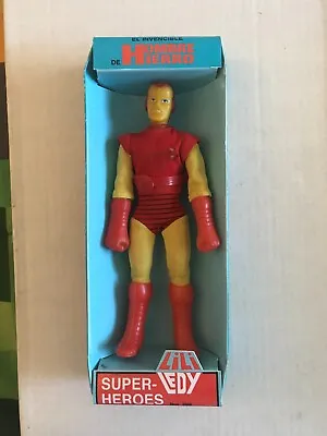 ALL ORIGINAL 1970's Mego LILI LEDY 8  Marvel Action Figure Iron-Man + Box • $1499.95